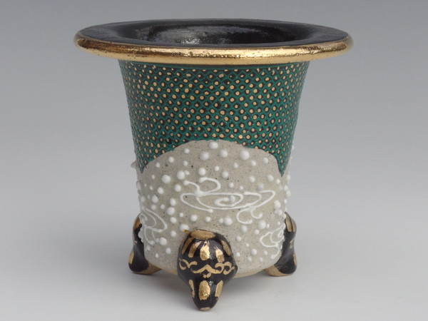 2315,手島七々子あられ鉢  外径約9.4cm