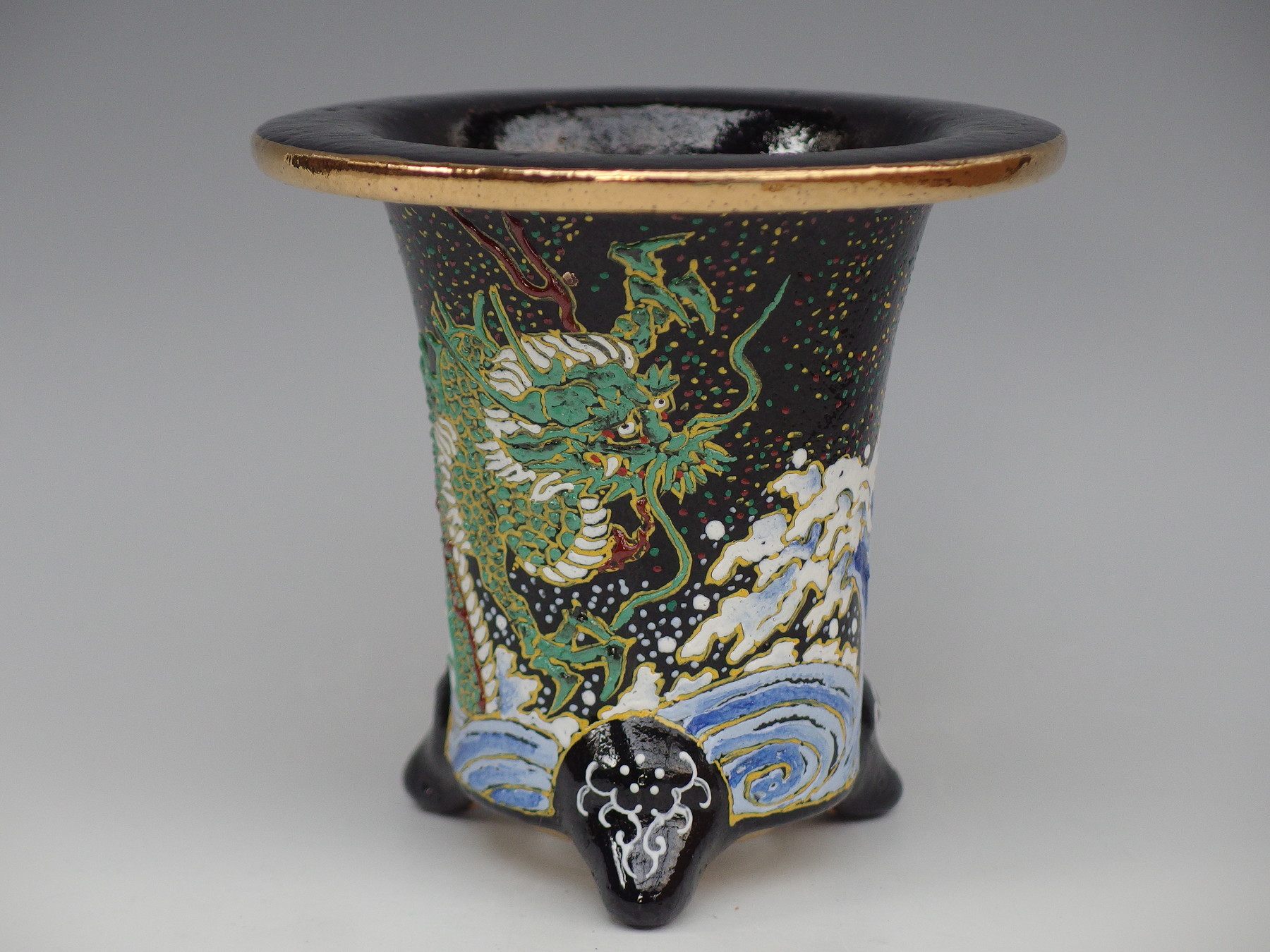 3155, 青龍波鉢  外径約11.6cm