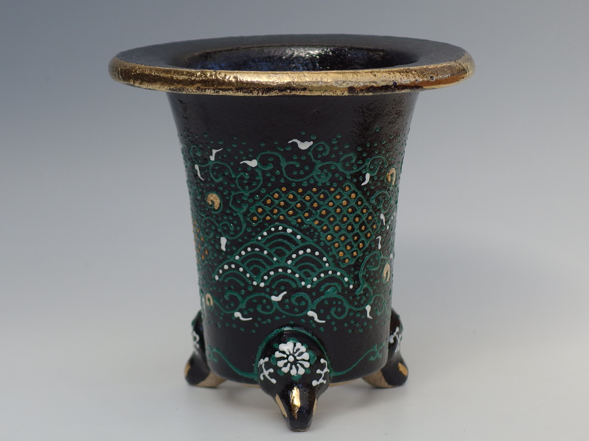 4767,　青海波散し楽鉢  外形約14.1cm