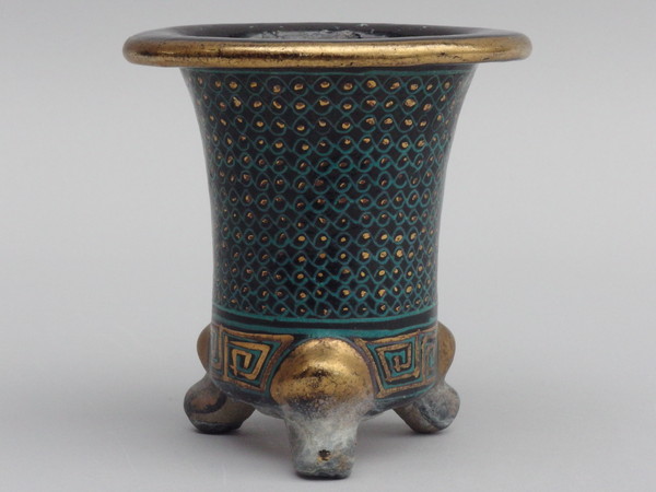 2528, 古代丸七々子鉢 外形約9.6cm