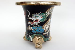 4514,大鉢　海竜　外形約17.5cm