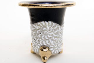 2373,手島唐草　掛け流し　外形約9.3cm