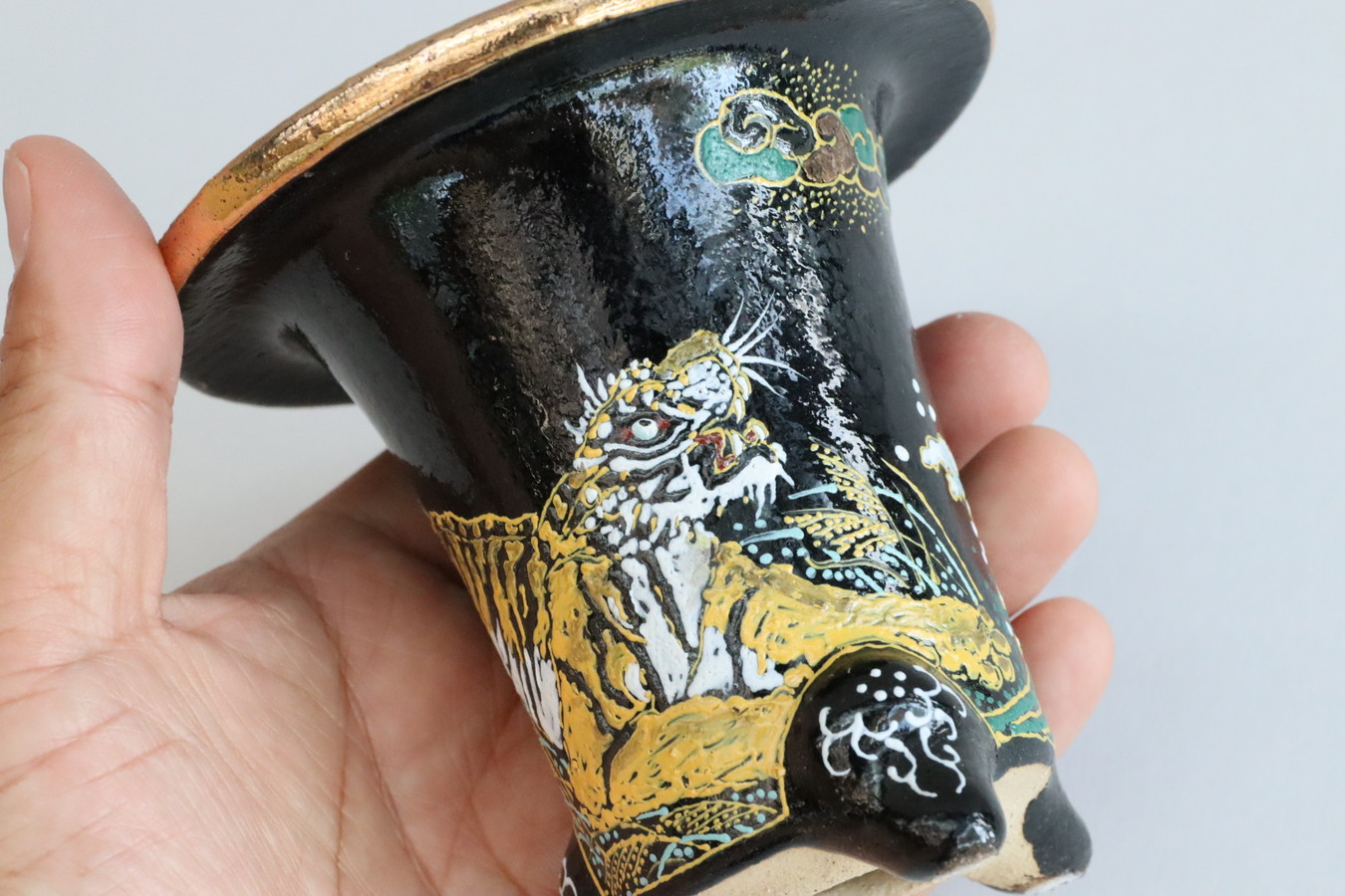 2294,虎  外径約10.4cm　亘サイン