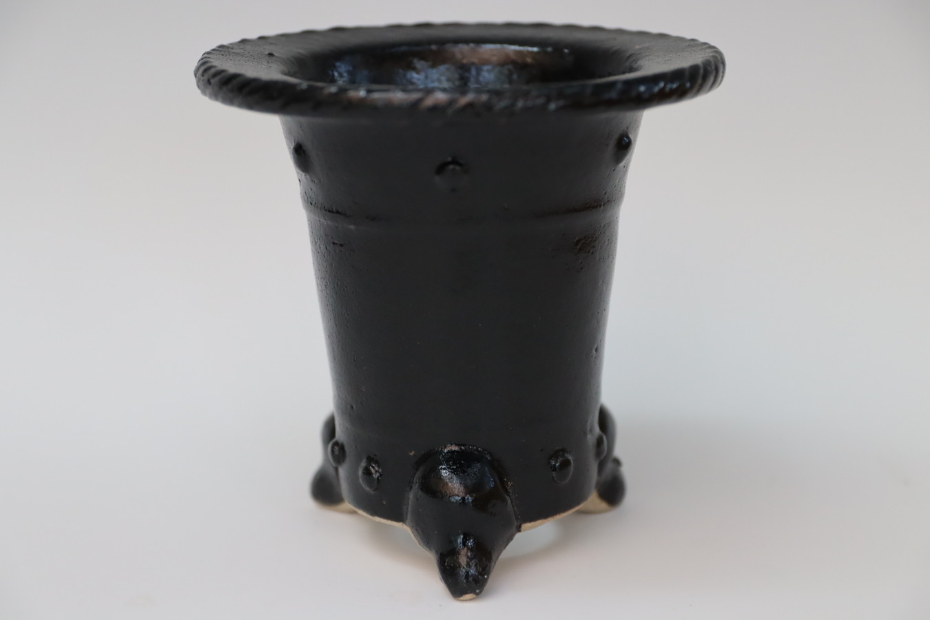 3038,縄縁黒太鼓胴　外径約11.4cm　新古？中古？