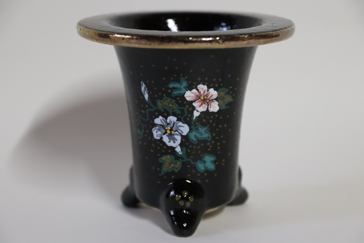 2104,花 万年青楽鉢  外径約10.5cm