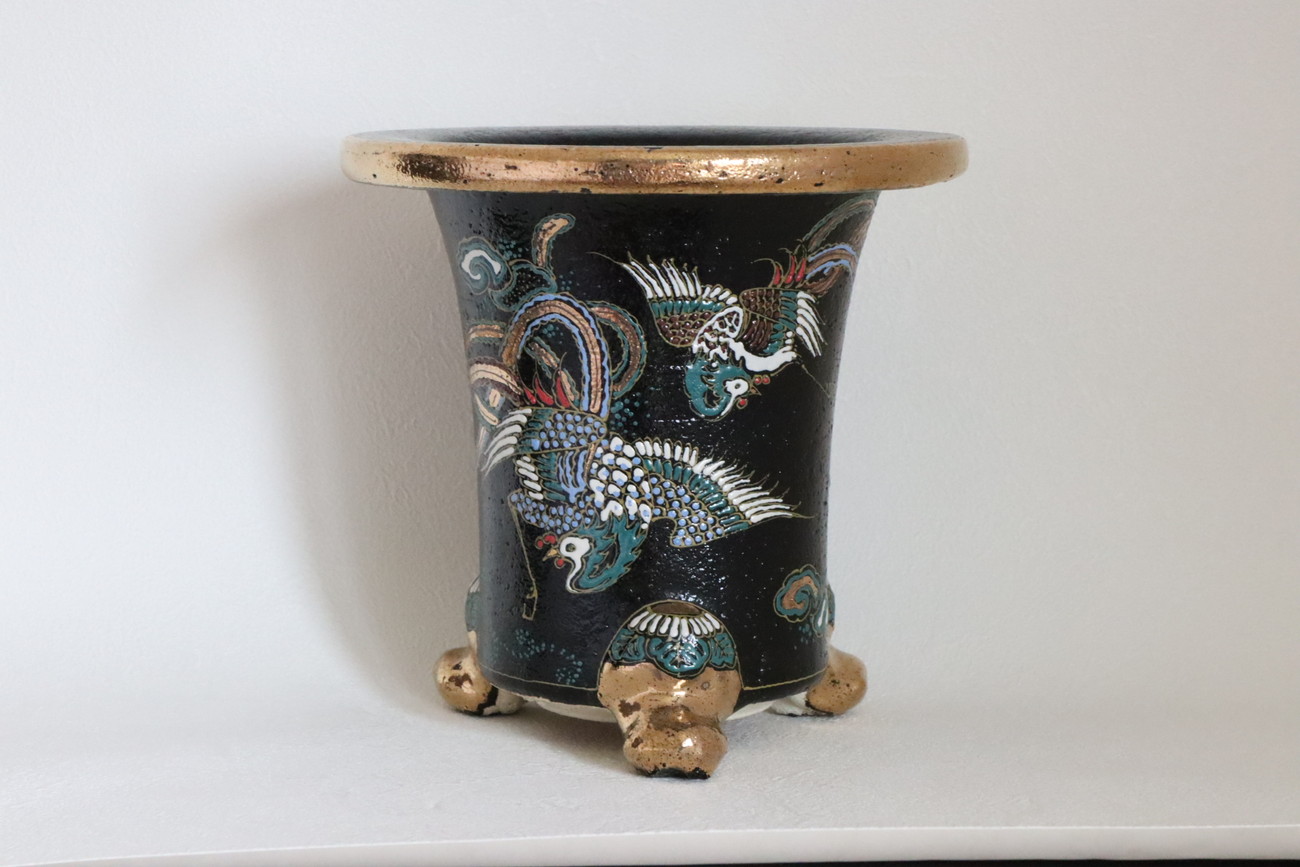 4800,鳳と凰 楽鉢 外径約18.4cm 中古？新古？