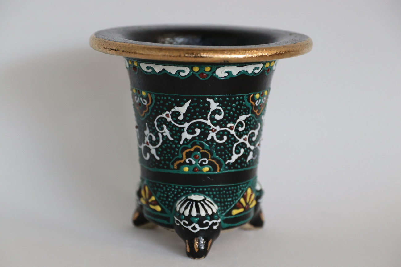 2517, 古代唐草  外径約10.5cm　利山サイン