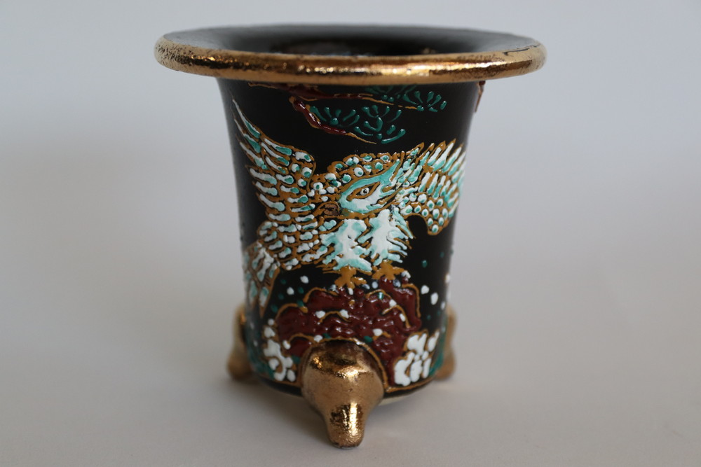 2274,鷹　楽鉢　外径約9.8cm